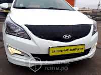 Маска утеплитель радиатора СТАНДАРТ для автомобиля Hyundai Solaris / Хендай Солярис 2014-2017