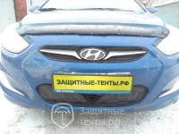 Маска утеплитель радиатора НОРМА для автомобиля Hyundai Solaris / Хендай Солярис 2010-2014