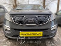 Маска утеплитель радиатора СТАНДАРТ для автомобиля KIA Sportage / Киа Спортейдж (2010 - 2014)
