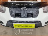 Маска утеплитель радиатора СТАНДАРТ для автомобиля Hyundai Santa Fe / Хендай Санта Фэ (2010 - 2012)