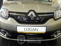 Маска утеплитель радиатора СТАНДАРТ для автомобиля Renault Logan 2 / Рено Логан 2 2014-2018